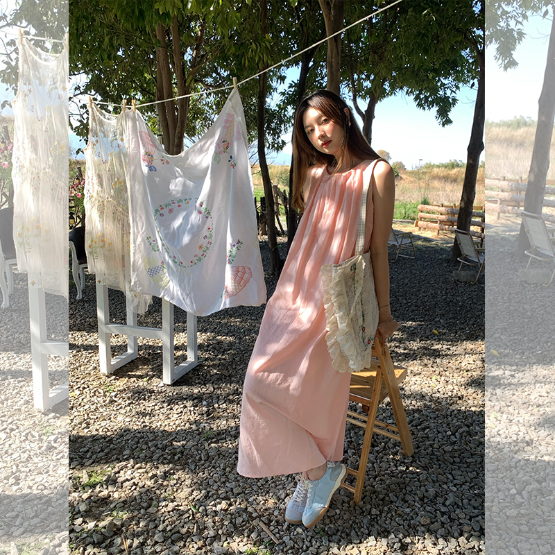 Butterfly Spirit Flower Embroidered Sleeveless Summer Dress for Women - Vintage Loose Layered Vacation Tank Dress Butterfly Spirit Flower Embroidered Sleeveless Summer Dress for Women - Vintage Loose Layered Vacation Tank Dress