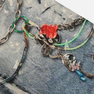 Concert Outfit 3D Digital Printed Chain Straight Jeans
