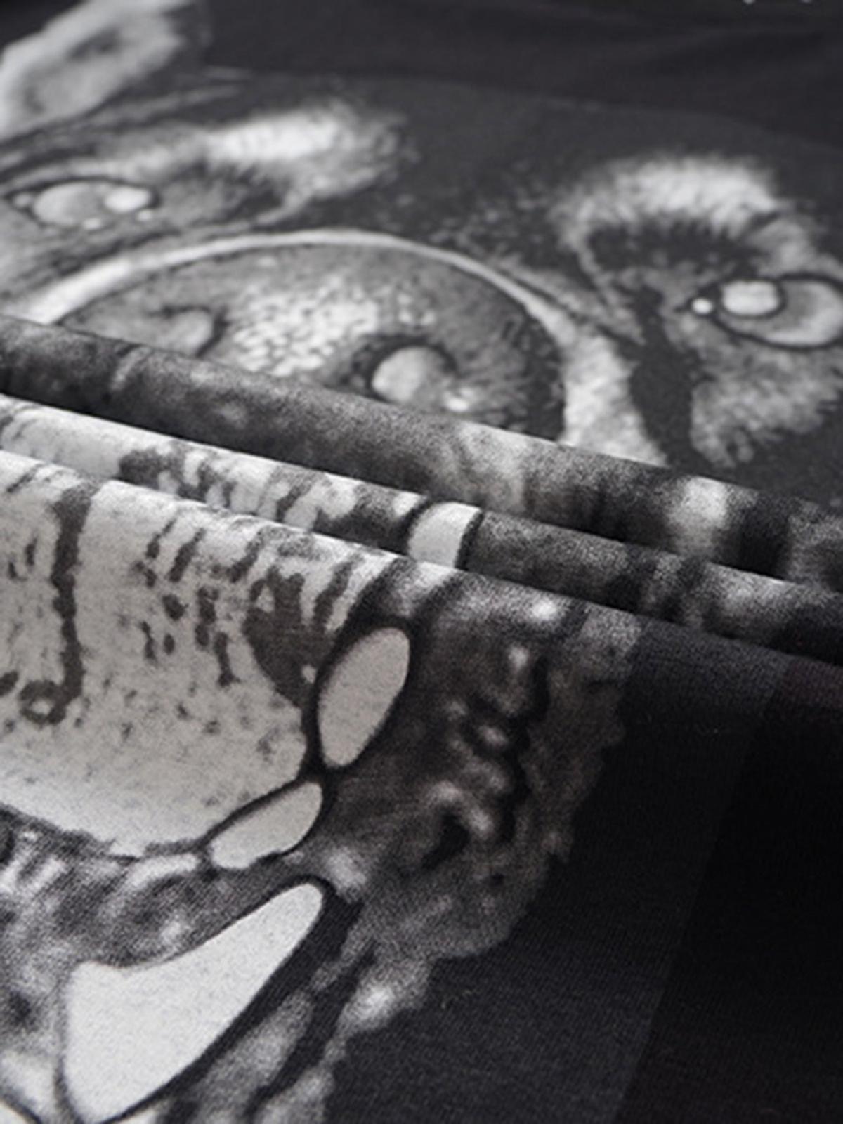 Concert Outfit 3D Printed Doberman Dog Head Hip Hop T-Shirt Concert Outfit 3D Printed Doberman Dog Head Hip Hop T-Shirt