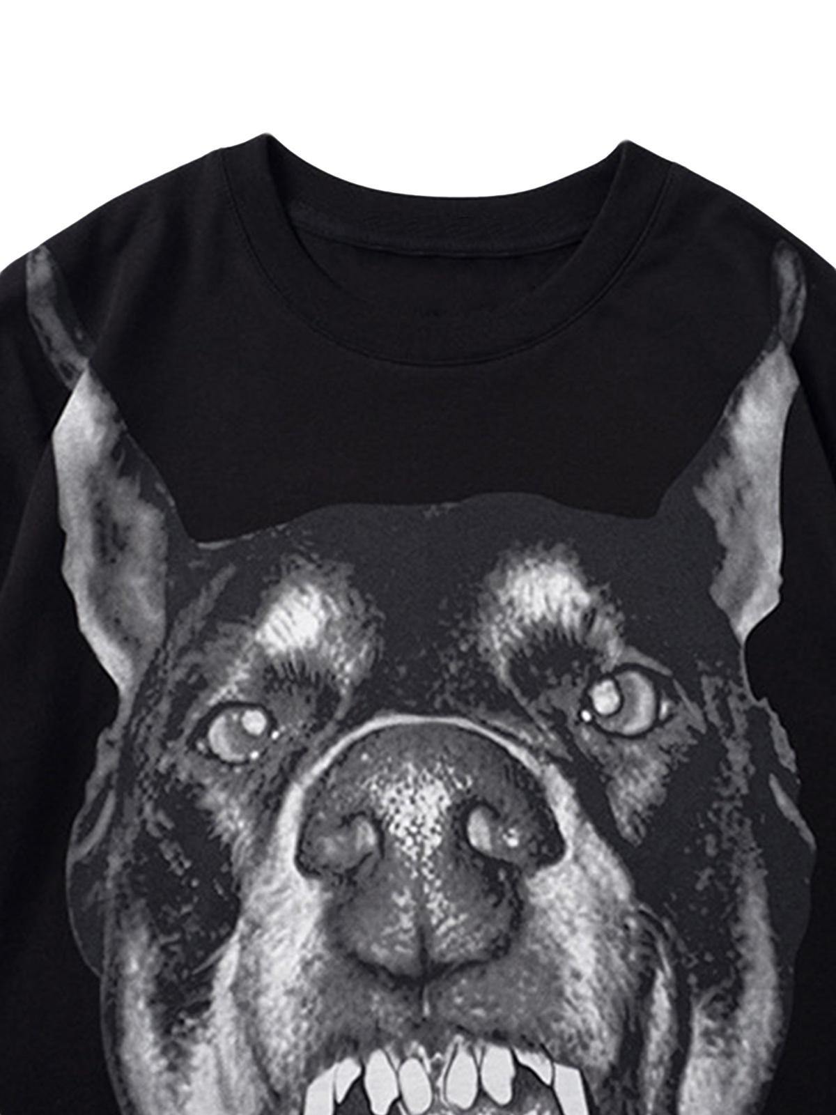Concert Outfit 3D Printed Doberman Dog Head Hip Hop T-Shirt Concert Outfit 3D Printed Doberman Dog Head Hip Hop T-Shirt