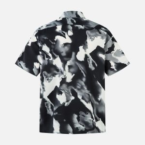 Concert Outfit Abstract Tie-Dye Print Shirt