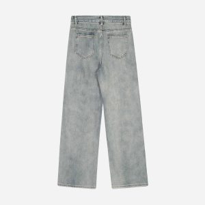 Concert Outfit Airbrushed Pentagram Applique Jeans