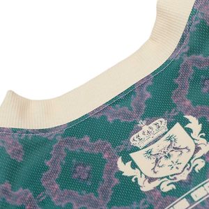 Concert Outfit Always Strive Green Patterned Jersey V-Neck T-Shirt