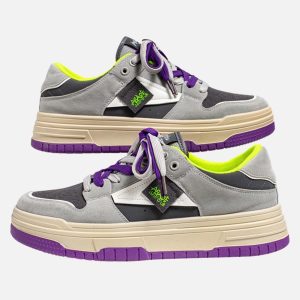 Concert Outfit American Contrasting Color Design Sneakers