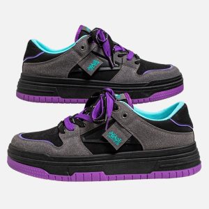 Concert Outfit American Contrasting Color Design Sneakers