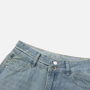 Concert Outfit American Gradient Bleach Wash Vintage Jeans