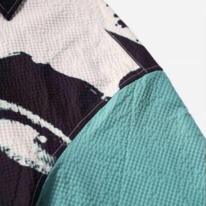 Concert Outfit American Graffiti Abstract Portrait Seersucker Shirt