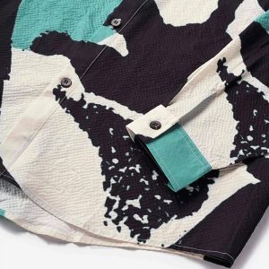 Concert Outfit American Graffiti Abstract Portrait Seersucker Shirt