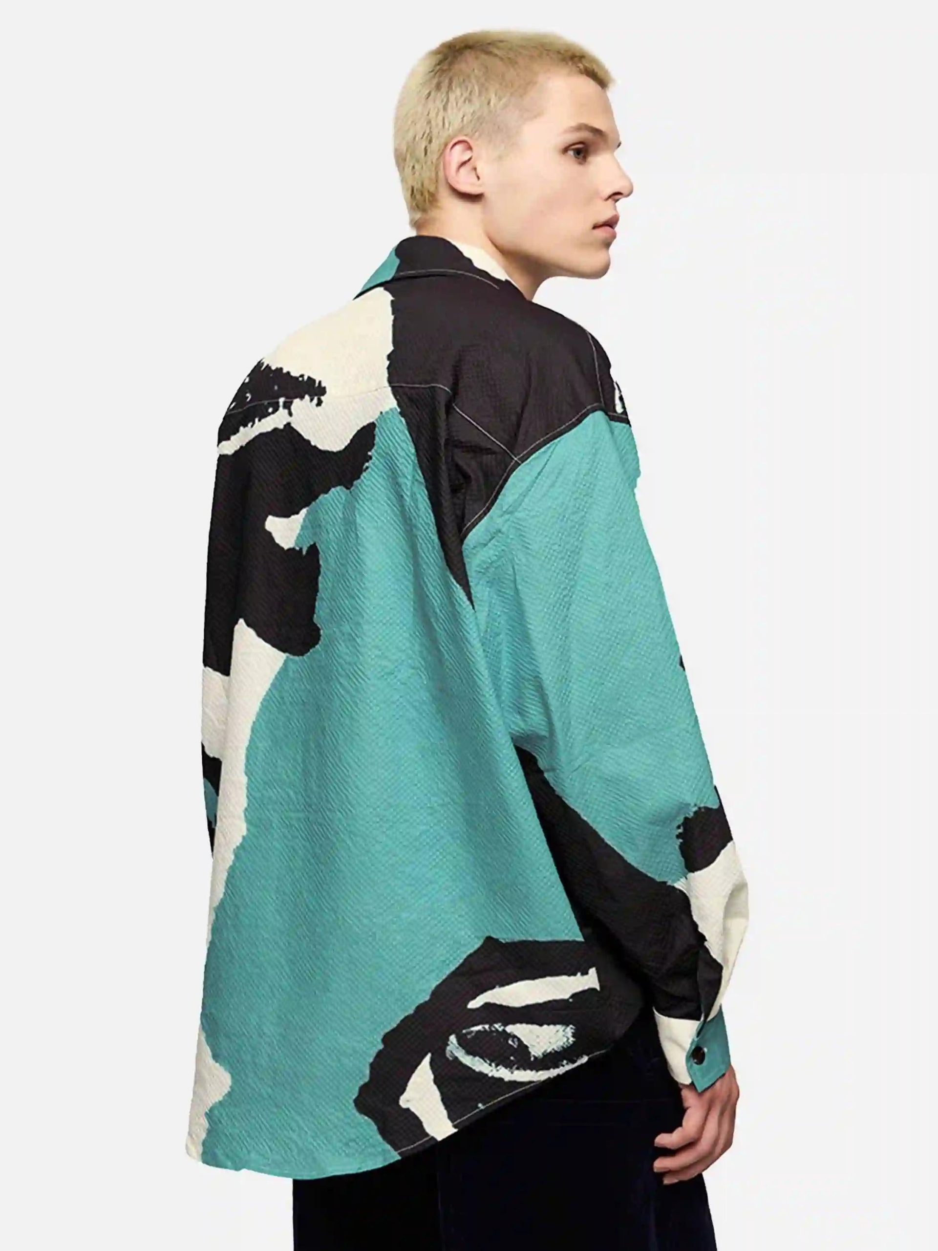 Concert Outfit American Graffiti Abstract Portrait Seersucker Shirt Concert Outfit American Graffiti Abstract Portrait Seersucker Shirt