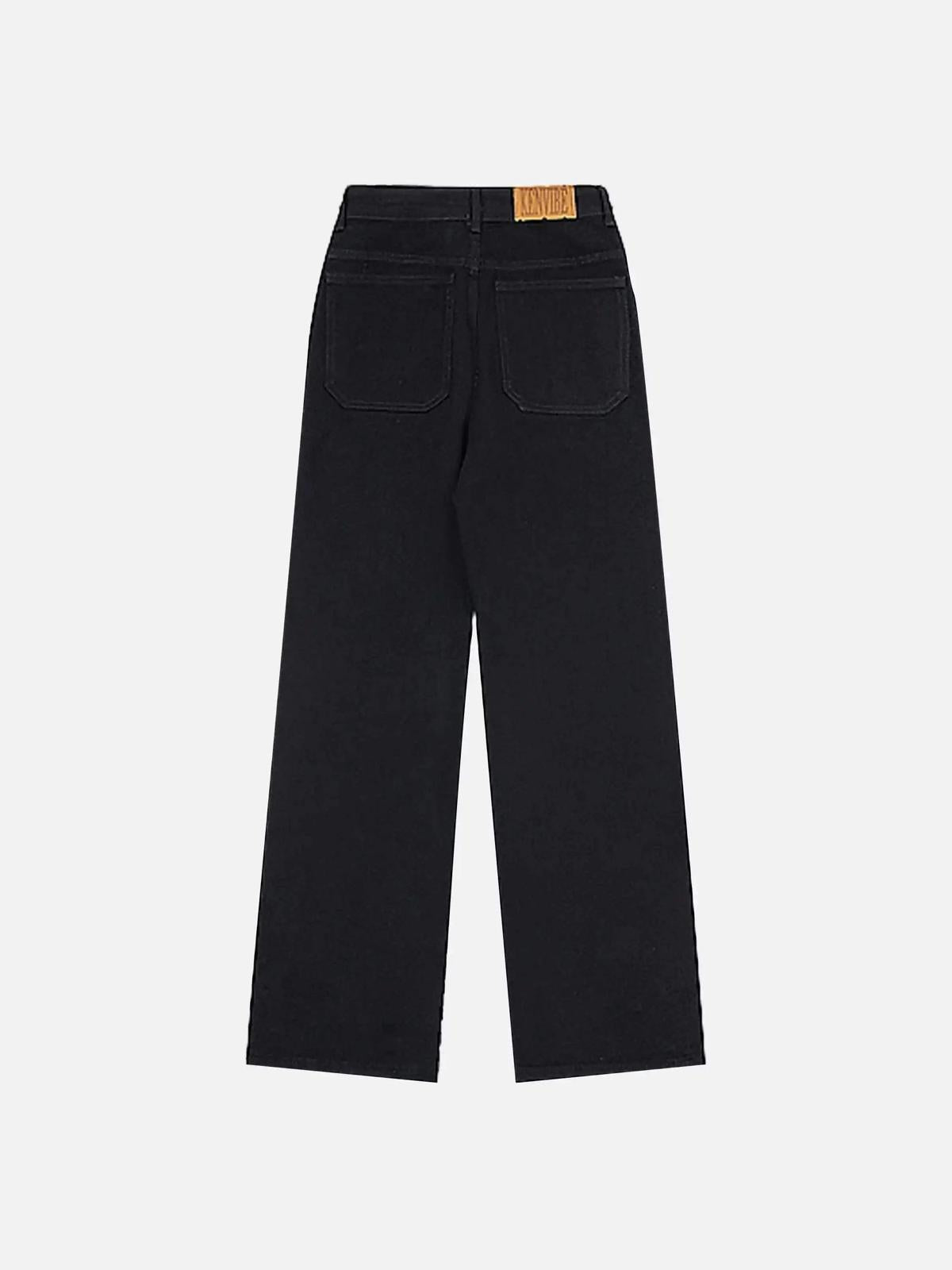 Concert Outfit American High Street Embroidered Spider Jeans Concert Outfit American High Street Embroidered Spider Jeans