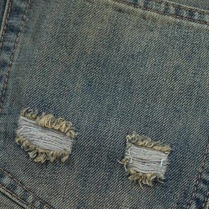 Concert Outfit American High Street Graffiti Washed Jeans