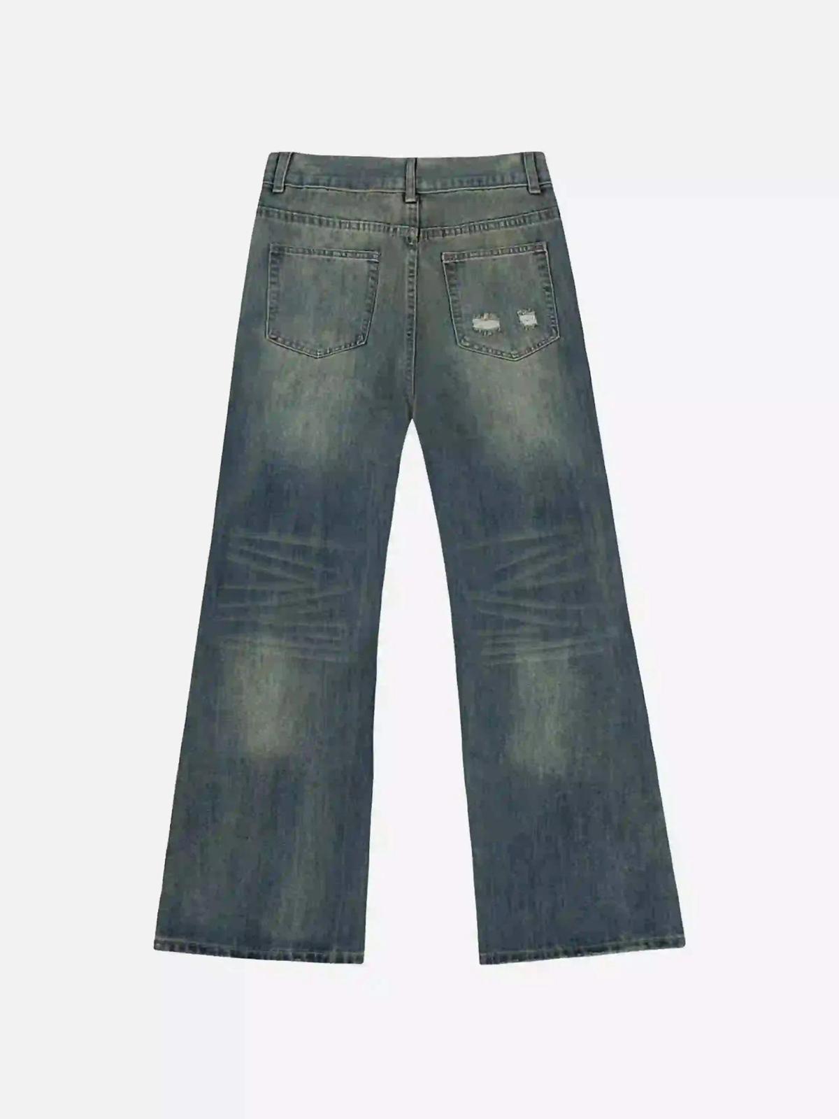 Concert Outfit American High Street Graffiti Washed Jeans Concert Outfit American High Street Graffiti Washed Jeans