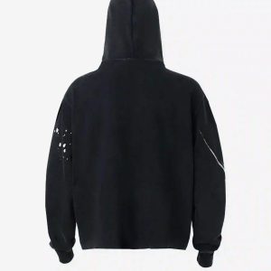 Concert Outfit American Hip-Hop Graffiti Distressed Hooded Hoodie