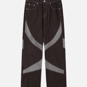 Concert Outfit American Patchwork Jeans