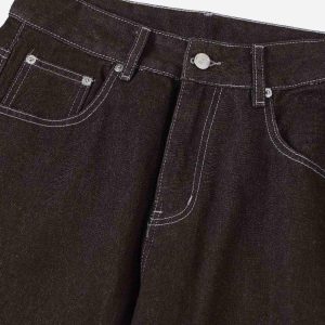 Concert Outfit American Patchwork Jeans