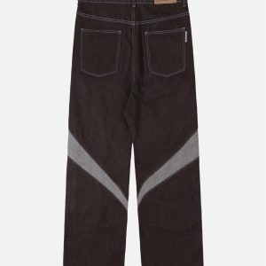 Concert Outfit American Patchwork Jeans