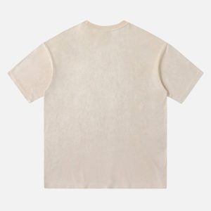 Concert Outfit American Retro Creative Skull Flower T-Shirt