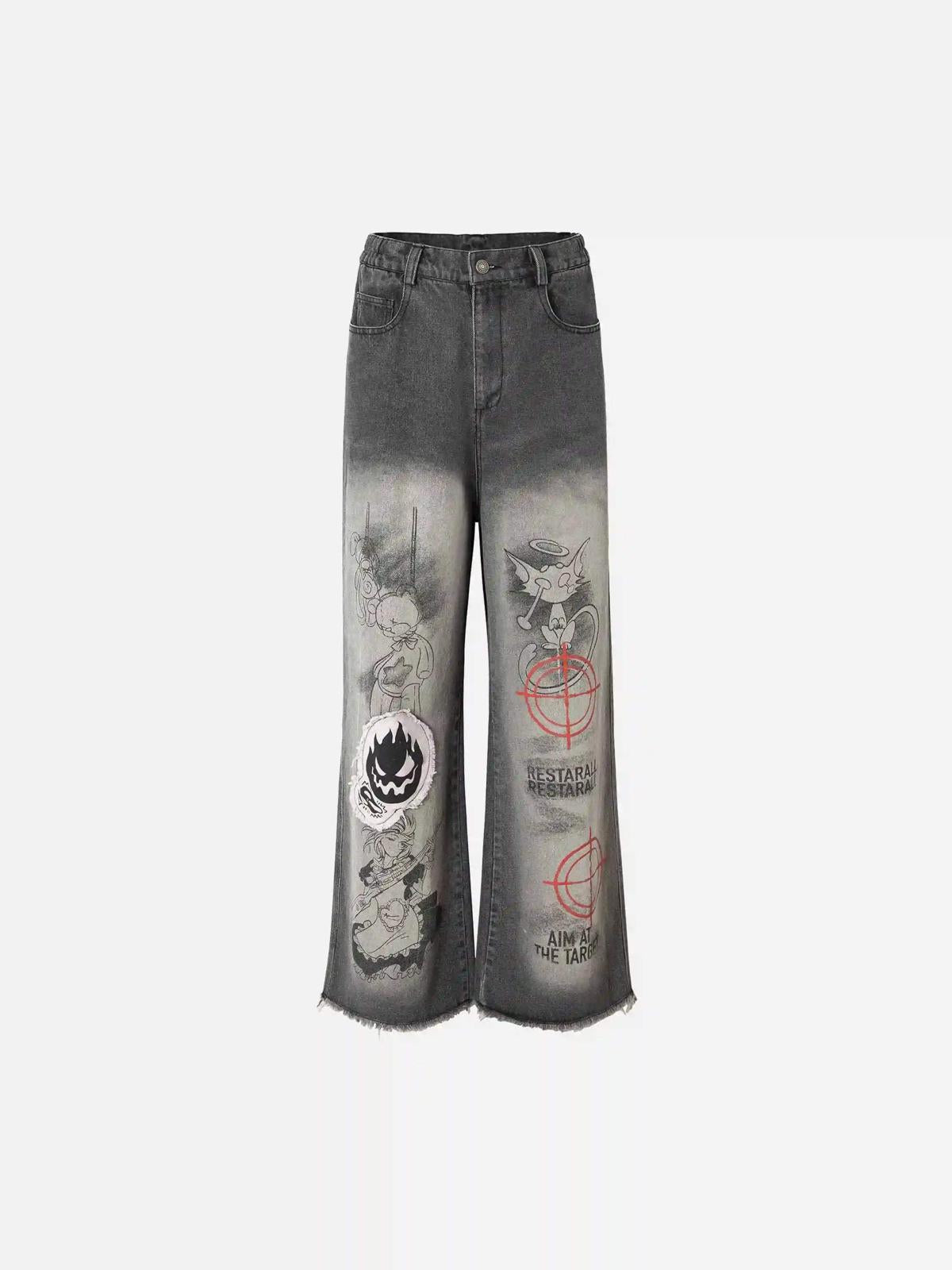 Concert Outfit American Retro Embroidered Dopamine Jeans Concert Outfit American Retro Embroidered Dopamine Jeans