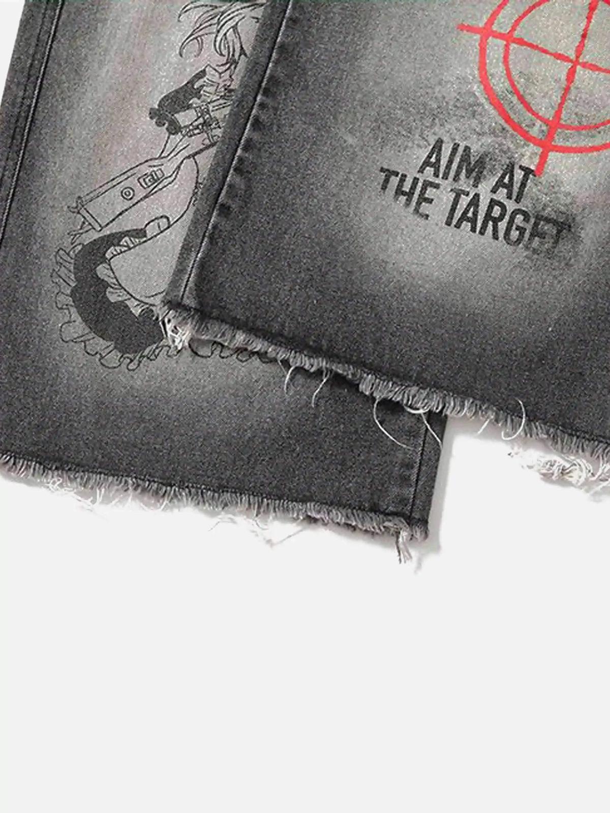 Concert Outfit American Retro Embroidered Dopamine Jeans Concert Outfit American Retro Embroidered Dopamine Jeans