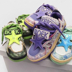 Concert Outfit American Retro High Street Sneakers Shoes