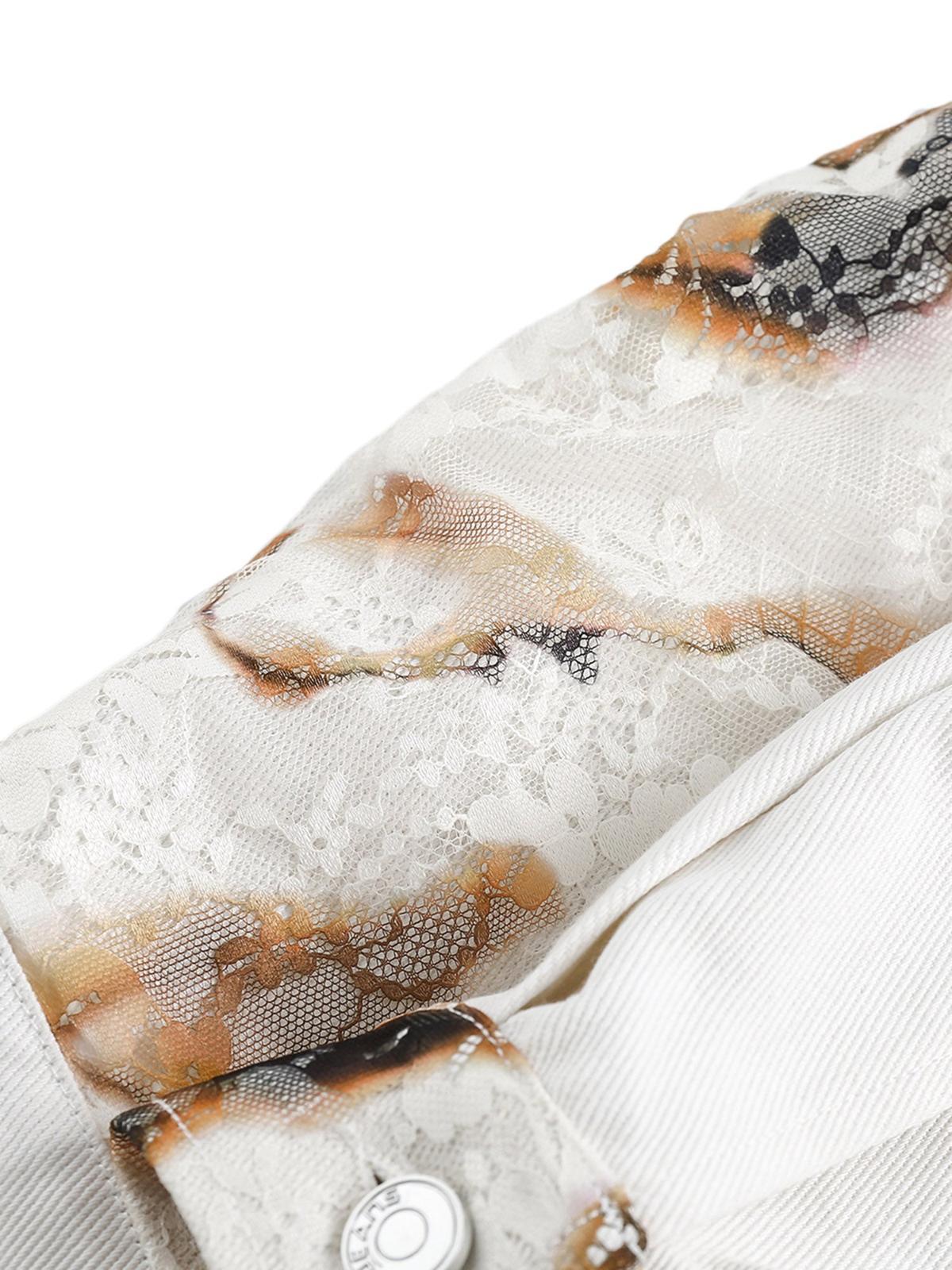 Concert Outfit American Retro Lace Patchwork Denim Jacket Concert Outfit American Retro Lace Patchwork Denim Jacket