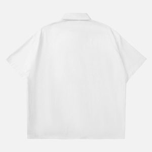 Concert Outfit American Retro Letter Embroidered Shirt