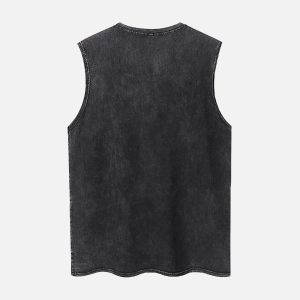 Concert Outfit American Retro Love Graffiti Vests