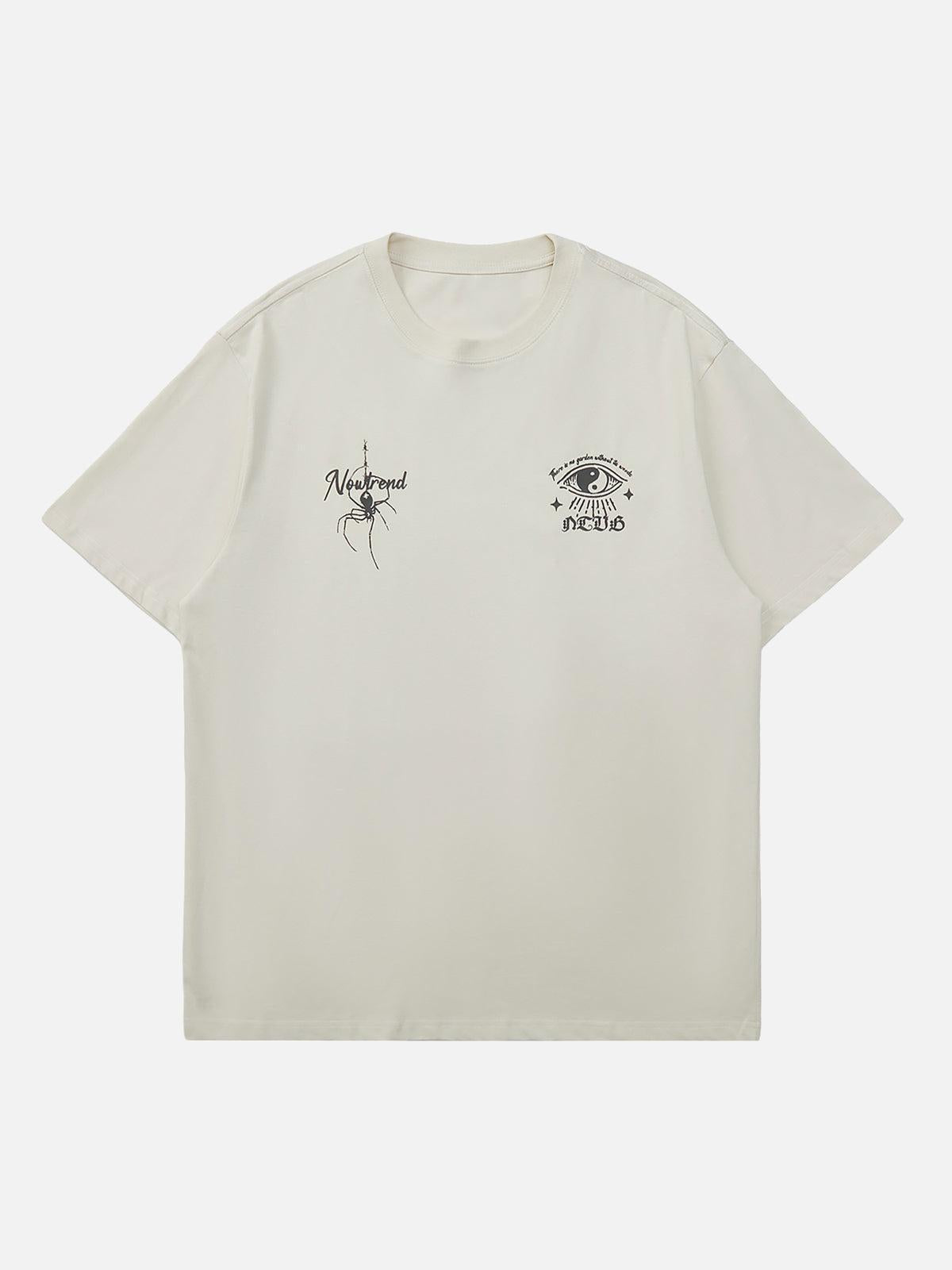 Concert Outfit American Retro Mural Spider Street Rap T-Shirt Concert Outfit American Retro Mural Spider Street Rap T-Shirt