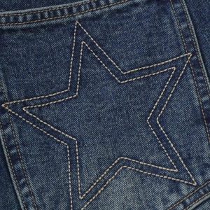 Concert Outfit American Retro Patchwork Denim Shorts