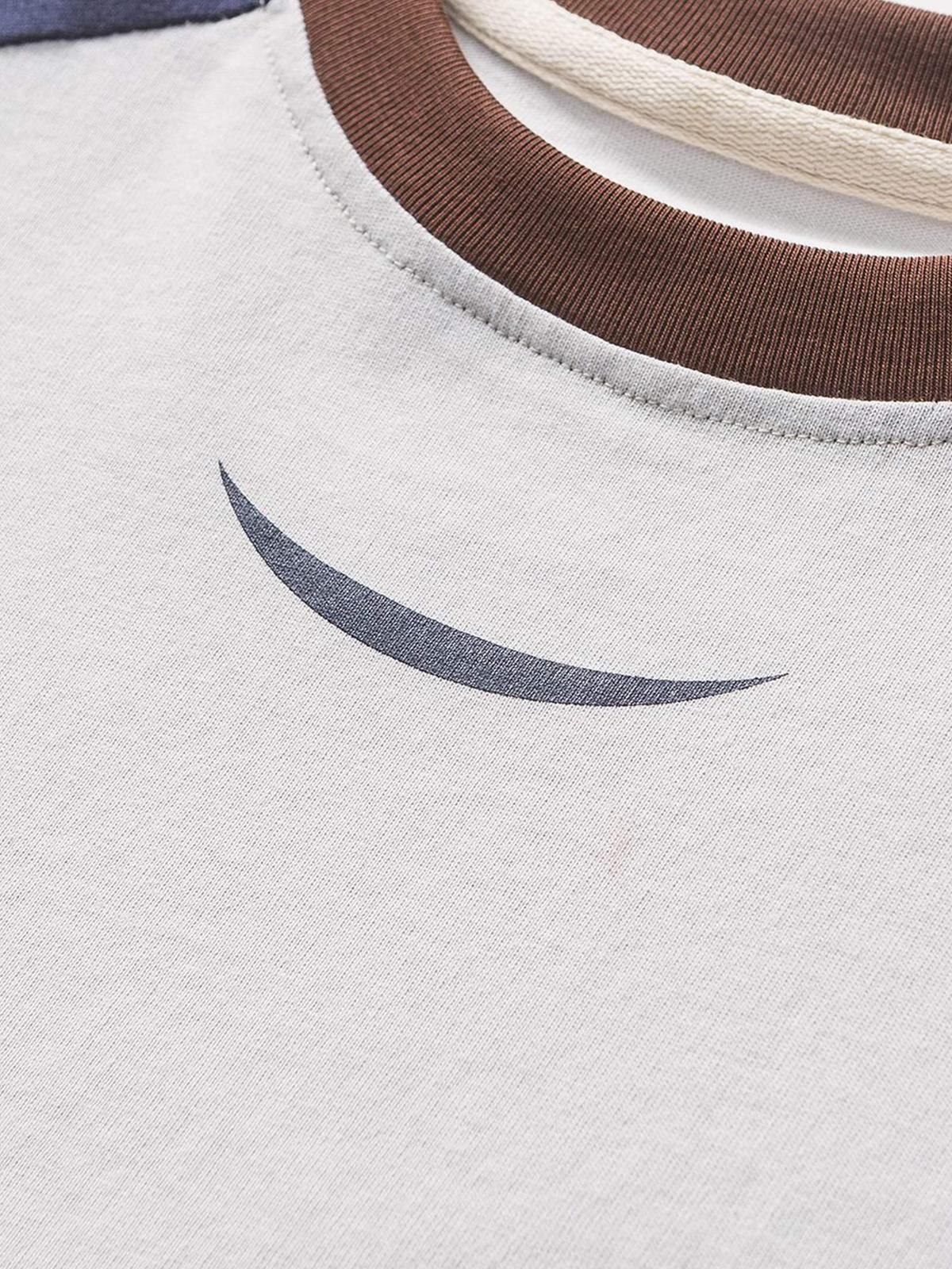 Concert Outfit American Retro Patchwork Print T-Shirt Concert Outfit American Retro Patchwork Print T-Shirt