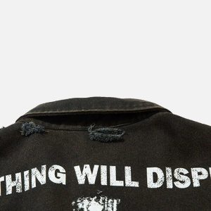 Concert Outfit American Retro Raw Edge Cross Long Sleeve Shirt