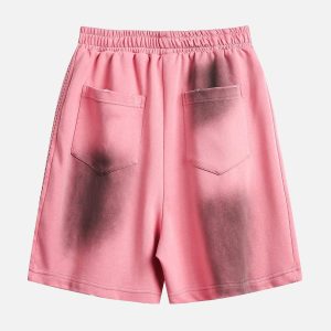 Concert Outfit American Retro Spray Paint Casual Shorts