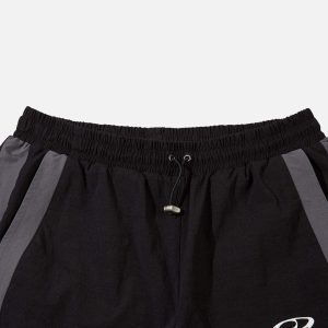 Concert Outfit American Street Fashion Splicing Design Casual Sports Pants