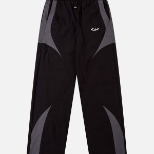 Concert Outfit American Street Fashion Splicing Design Casual Sports Pants