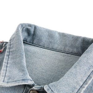 Concert Outfit American Street Style Lace Patchwork Denim Jacket