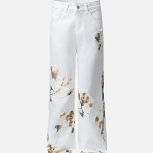 Concert Outfit American Street Style Patch Jeans