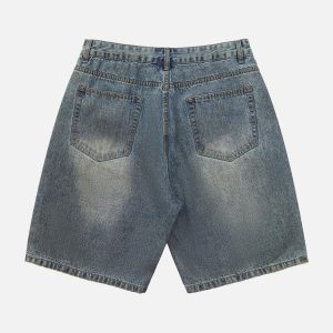 Concert Outfit American Street Style Washed Distressed Shorts