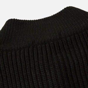 Concert Outfit American Style Color Blocking Zipper Cardigan