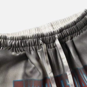 Concert Outfit American Style Distressed Gradient Print Shorts