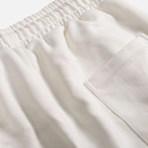 Concert Outfit American Style Spray Painted Letters Washed Casual Sweatpants