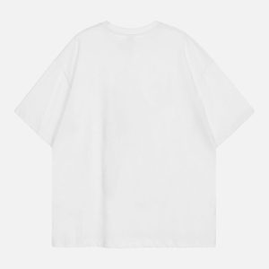 Concert Outfit American Tide Loose Print Round Neck T-Shirt