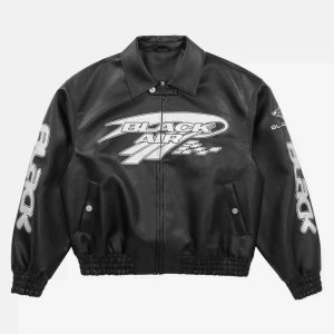 Concert Outfit American Vintage Street PU Leather Jacket