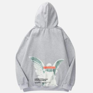 Concert Outfit Angel God Print Hoodie