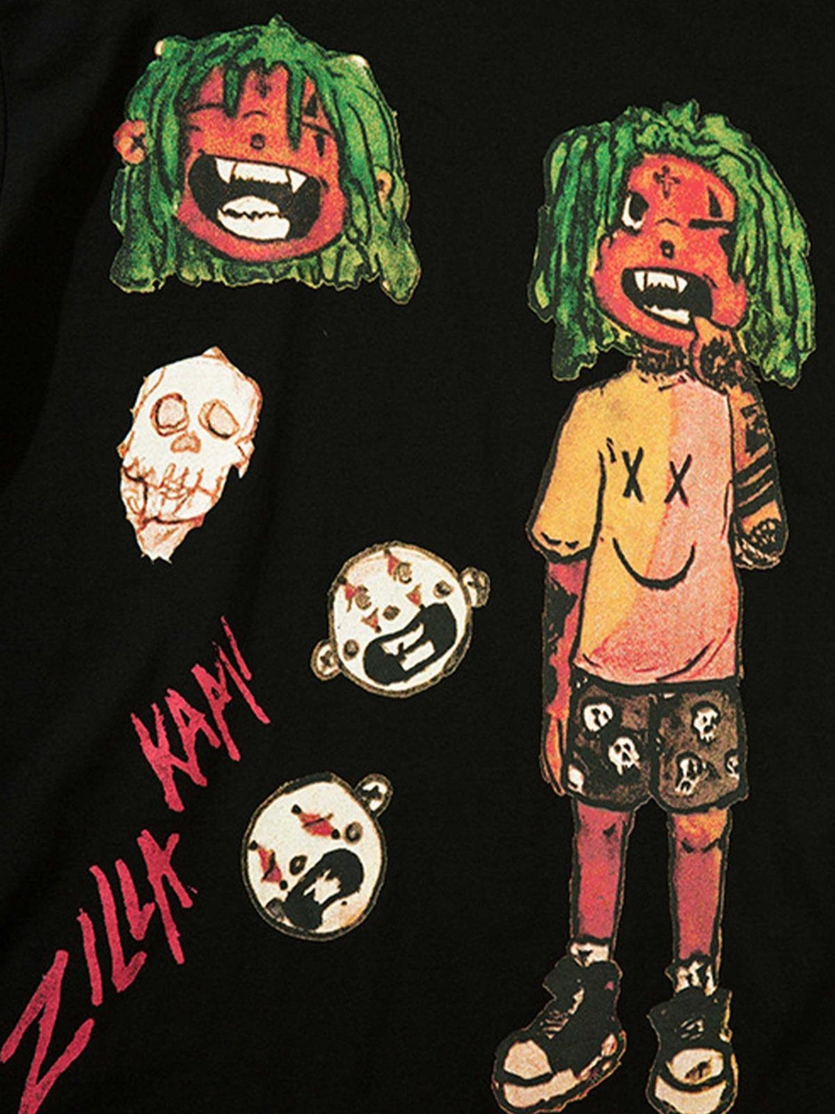 Concert Outfit Anime Character Printed T-Shirt Concert Outfit Anime Character Printed T-Shirt