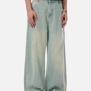 Concert Outfit Arc Patchwork Washed Loose Jeans