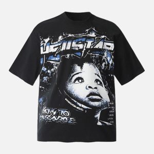 Concert Outfit Artwork Graphic Crew Neck T-Shirt