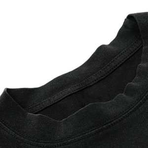 Concert Outfit Badge Print Distressed Short Sleeve T-Shirt