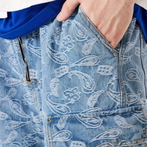 Concert Outfit Bandana Jacquard Washed Jorts