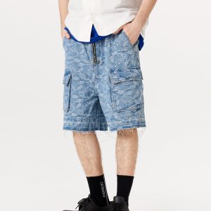 Concert Outfit Bandana Jacquard Washed Jorts