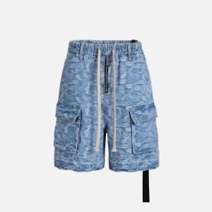 Concert Outfit Bandana Jacquard Washed Jorts